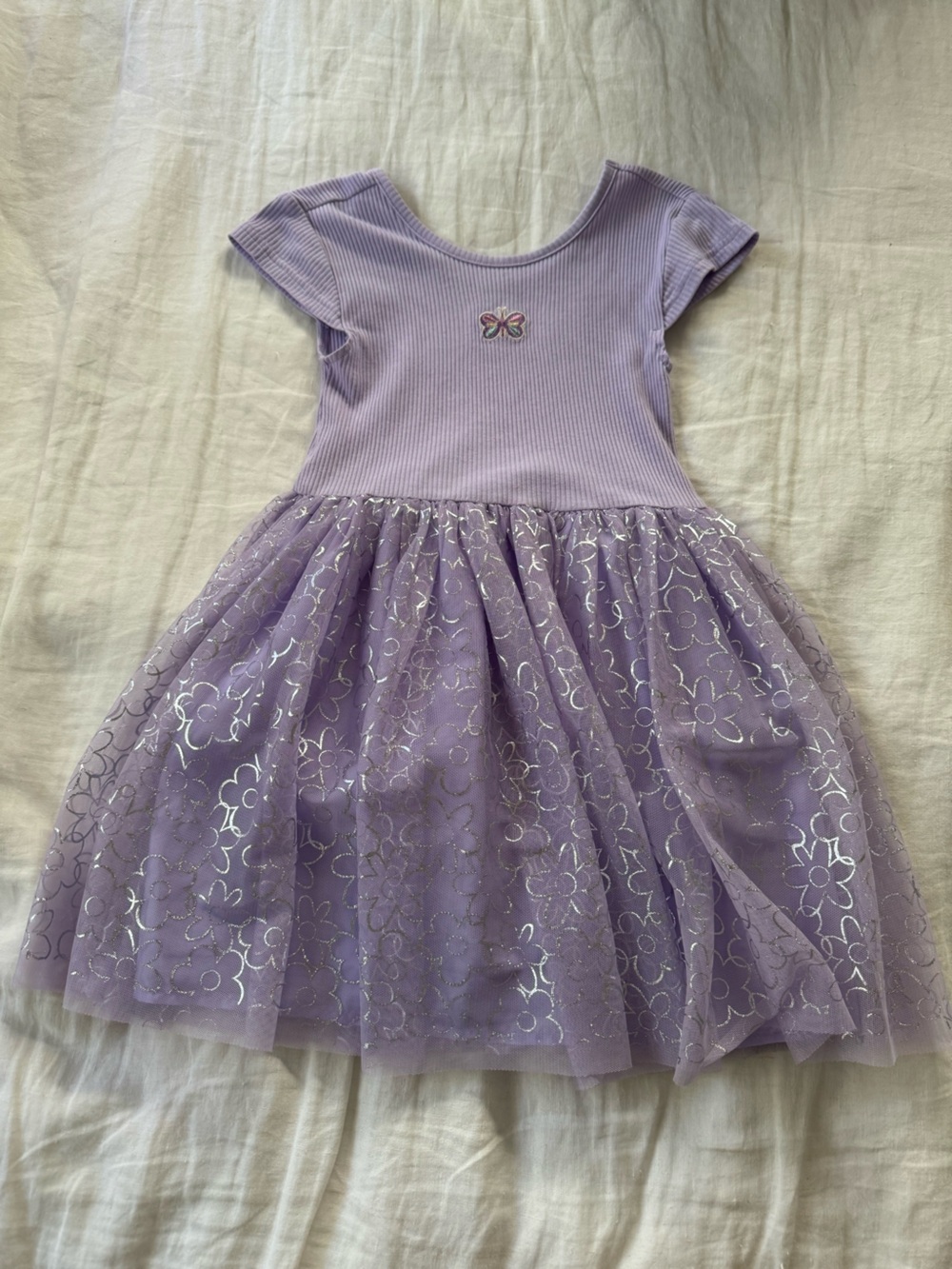 Old Navy Lavender Tulle Floral Butterfly Girls' Dress